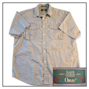 Orvis Vented Fishing Caped Short Sleeve Shirt Size Large Fly Fishing Camping